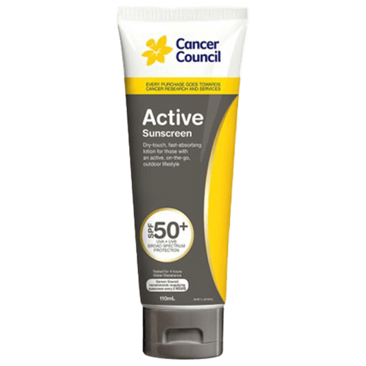 CANCER COUNCIL SPF50+ Active Sunscreen Tube 110mL