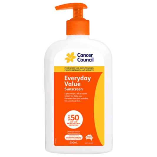 CANCER COUNCIL SPF50 Everyday Value Sunscreen Pump 500mL