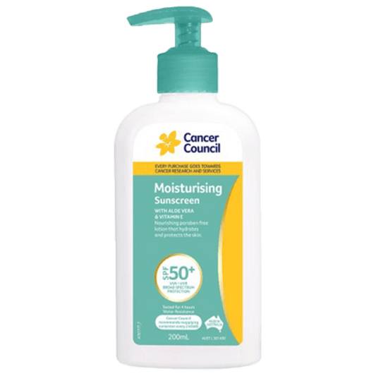 CANCER COUNCIL SPF50+ Moisturising Sunscreen Pump 200mL