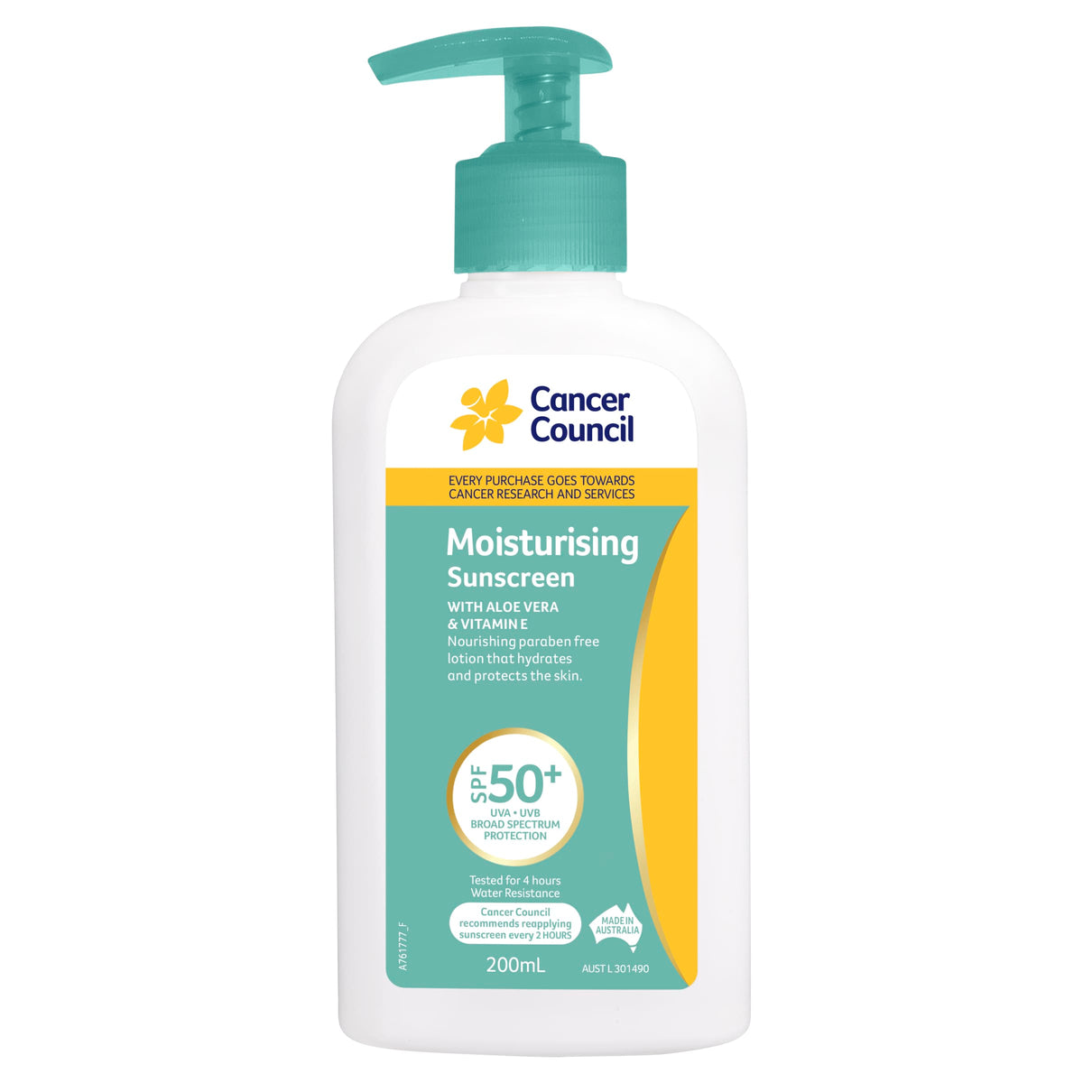 CANCER COUNCIL SPF50+ Moisturising Sunscreen Pump 200mL