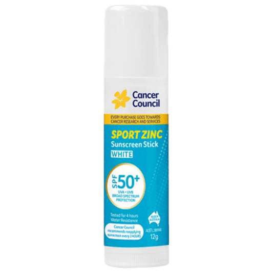 CANCER COUNCIL SPF50+ Sport Zinc Sunscreen Stick 12g