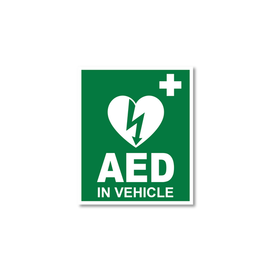 CARDIACT AED In Vehicle Window Sticker 10 x 12cm