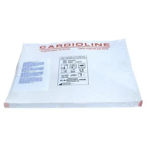Cardioline Medical Supplies Cardioline ECG 200 A4 Z-Fold Paper, 210mm x 295mm, 180 Sheets