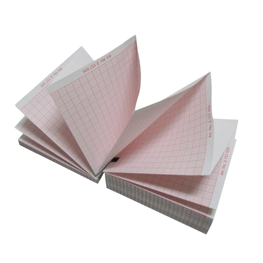 Cardioline Medical Supplies Cardioline ECG 200 A4 Z-Fold Paper, 210mm x 295mm, 180 Sheets