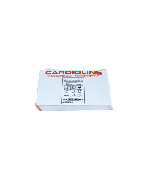Cardioline Medical Papers Cardioline ECG Paper Z-Fold 120mm x 100mm, 300 Sheets