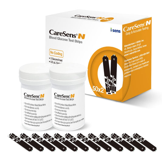 Caresens Caresens N Blood Glucose Test Strips Pk 100 (50x2)