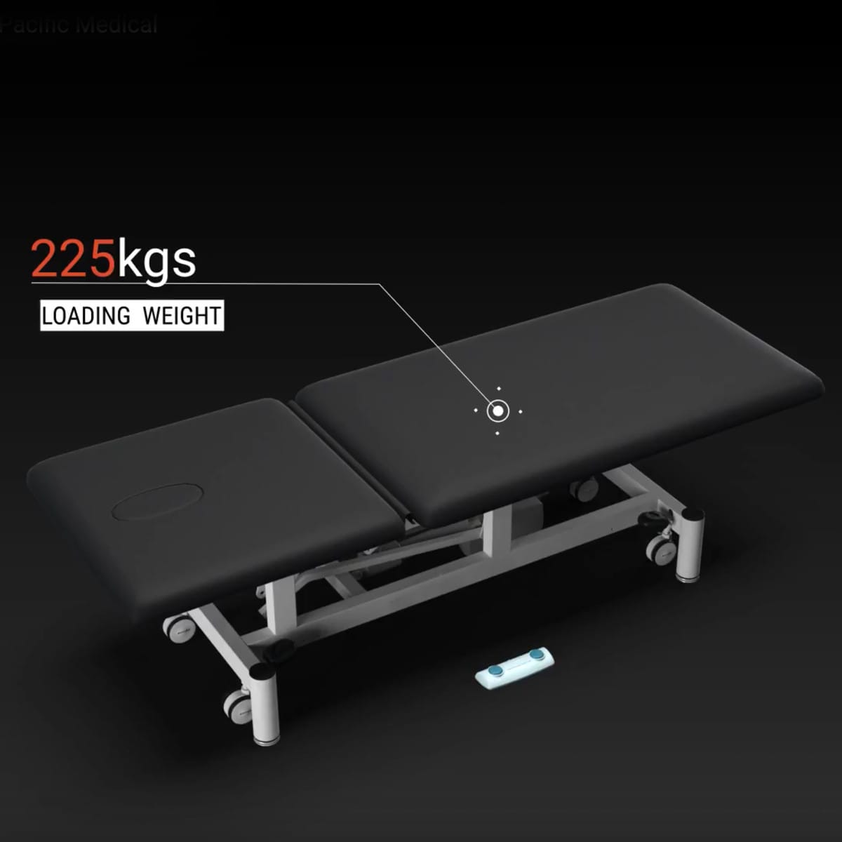 Chattanooga 2 Section Hi Lo Electric Couch Black