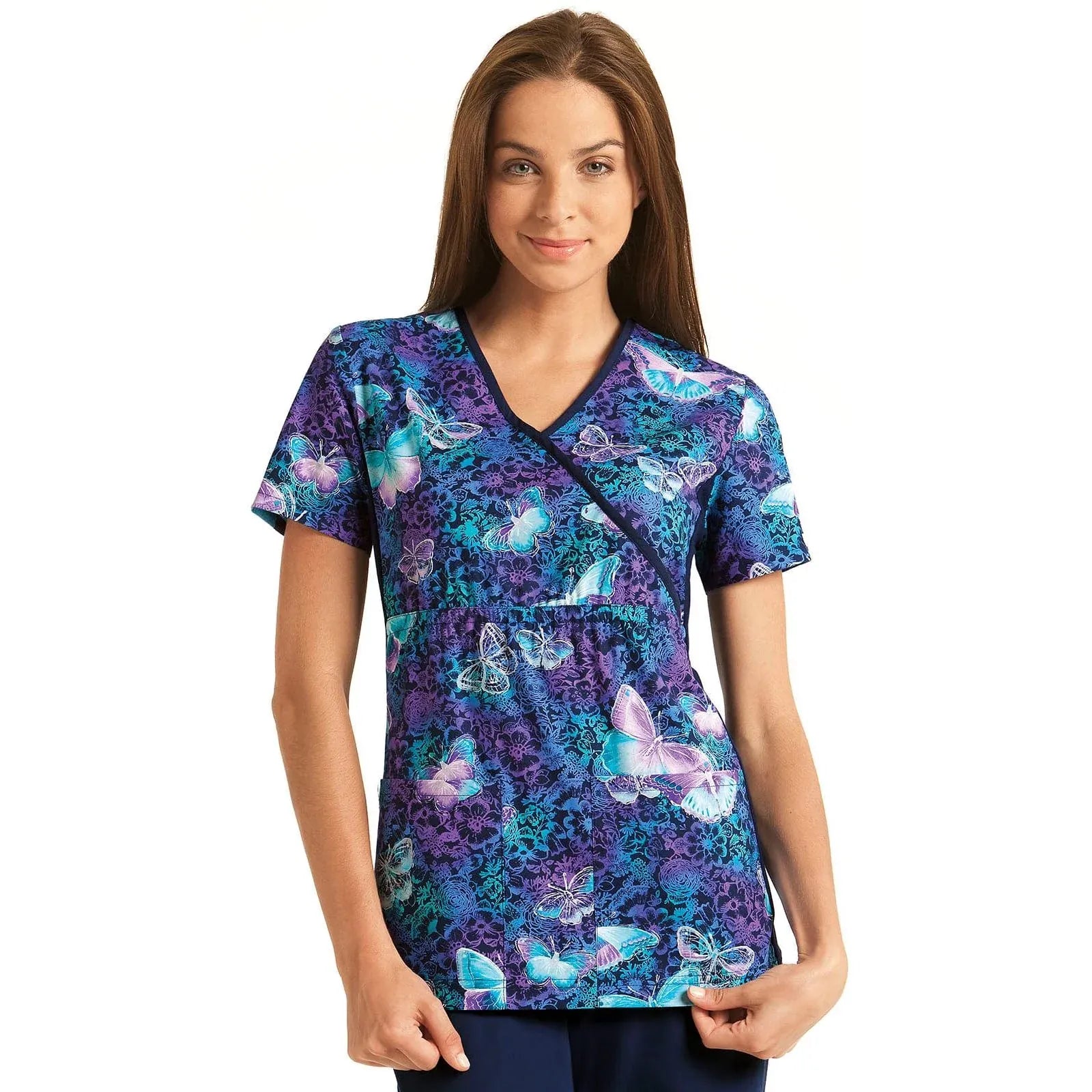 Medshop Australia 3XL Cherokee 2915C Midnight Flight Scrubs Top Flexibles