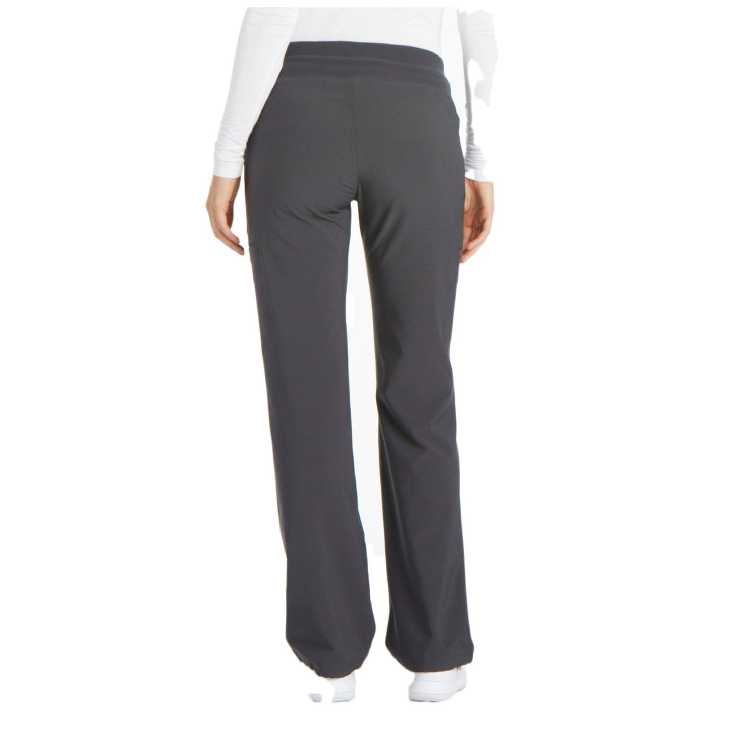 Cherokee CK002 Pewter - iflex Mid Rise Straight Leg Pull-on Pant
