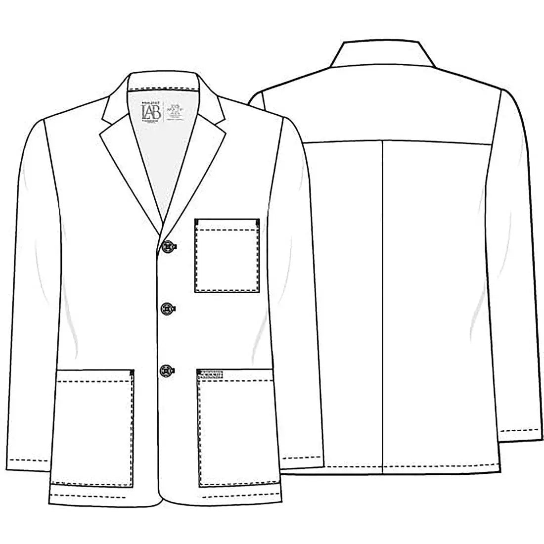 Cherokee CK401 White - Project Lab Mens 30" Lab Coat