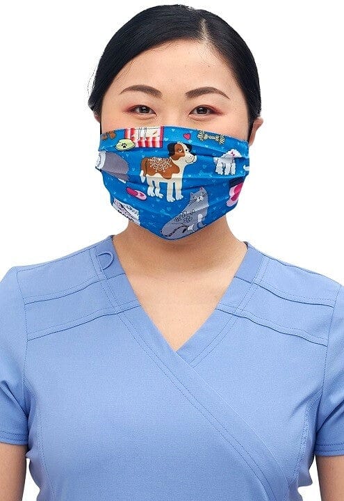 Cherokee CK508 Reversible Pleated Face Covering in Mr. Purr-fect / Wild Child