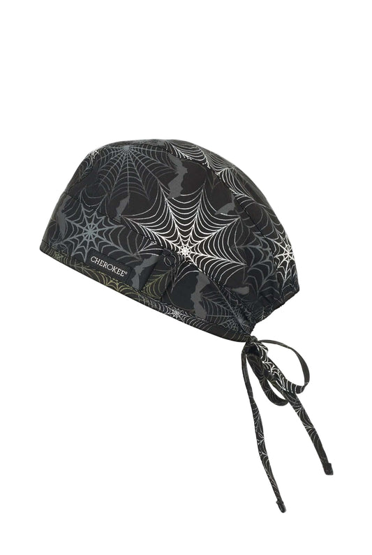 Cherokee CK513 Unisex Print Scrub Hat Unisex Hat Night Webs