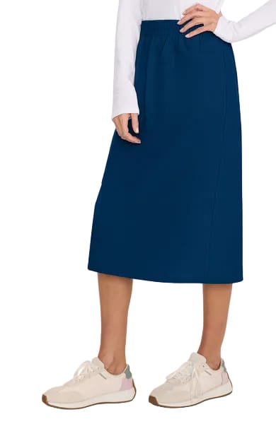 Cherokee Originals Ultra Scrubs CK563A Elastic Waist Skirt Women Navy - CK563A_NAV_3.jpg