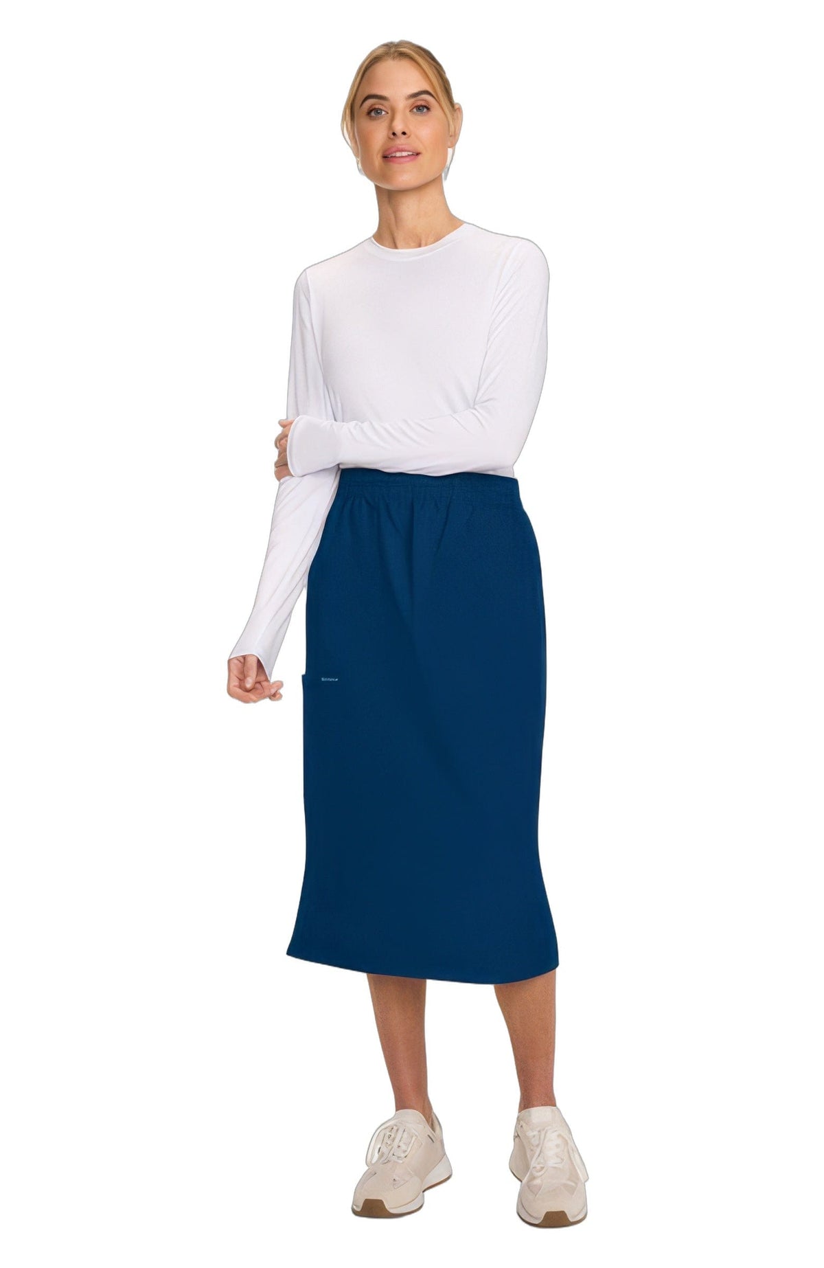 Cherokee Originals Ultra Scrubs CK563A Elastic Waist Skirt Women Navy XXS - NAV