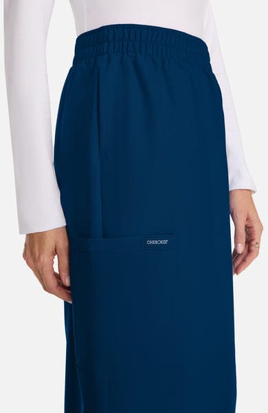 Cherokee Originals Ultra Scrubs CK563A Elastic Waist Skirt Women Navy - CK563A_NAV_8.jpg