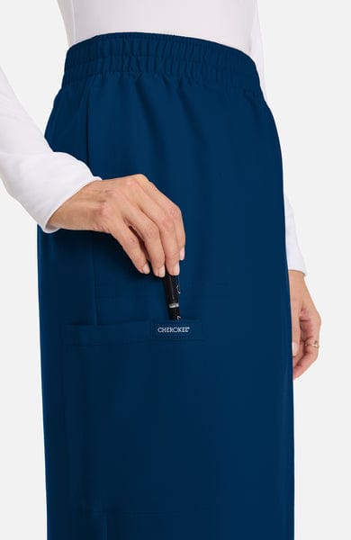 Cherokee Originals Ultra Scrubs CK563A Elastic Waist Skirt Women Navy - CK563A_NAV_7.jpg