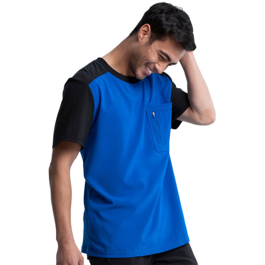 Cherokee Scrub Tops L Cherokee CK630A Royal Scrubs Top Infinity Mens