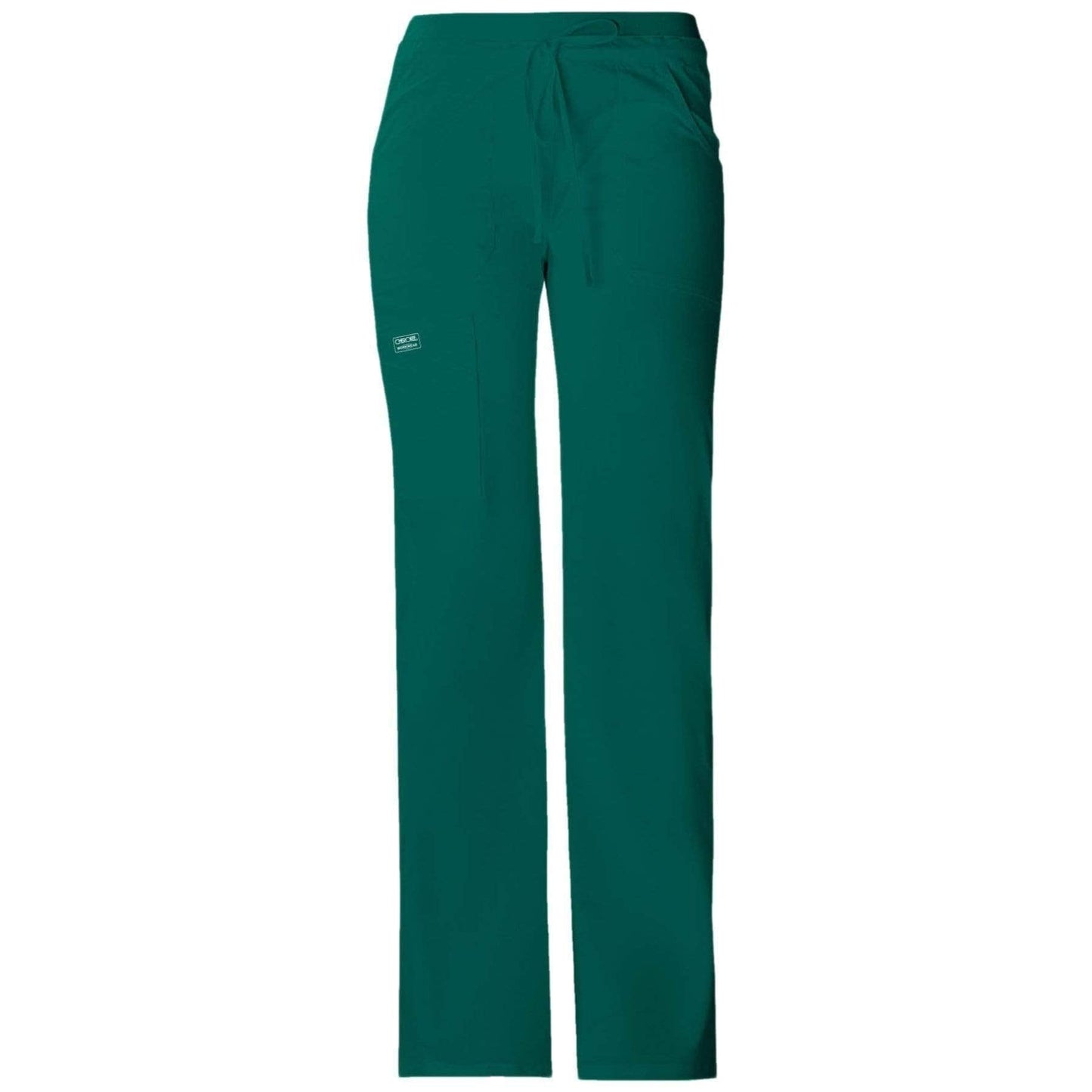 Cherokee Scrubs Pants XXS / Regular Length Cherokee Core Stretch 24001 Scrubs Pants Womens Low Rise Drawstring Cargo Hunter Green