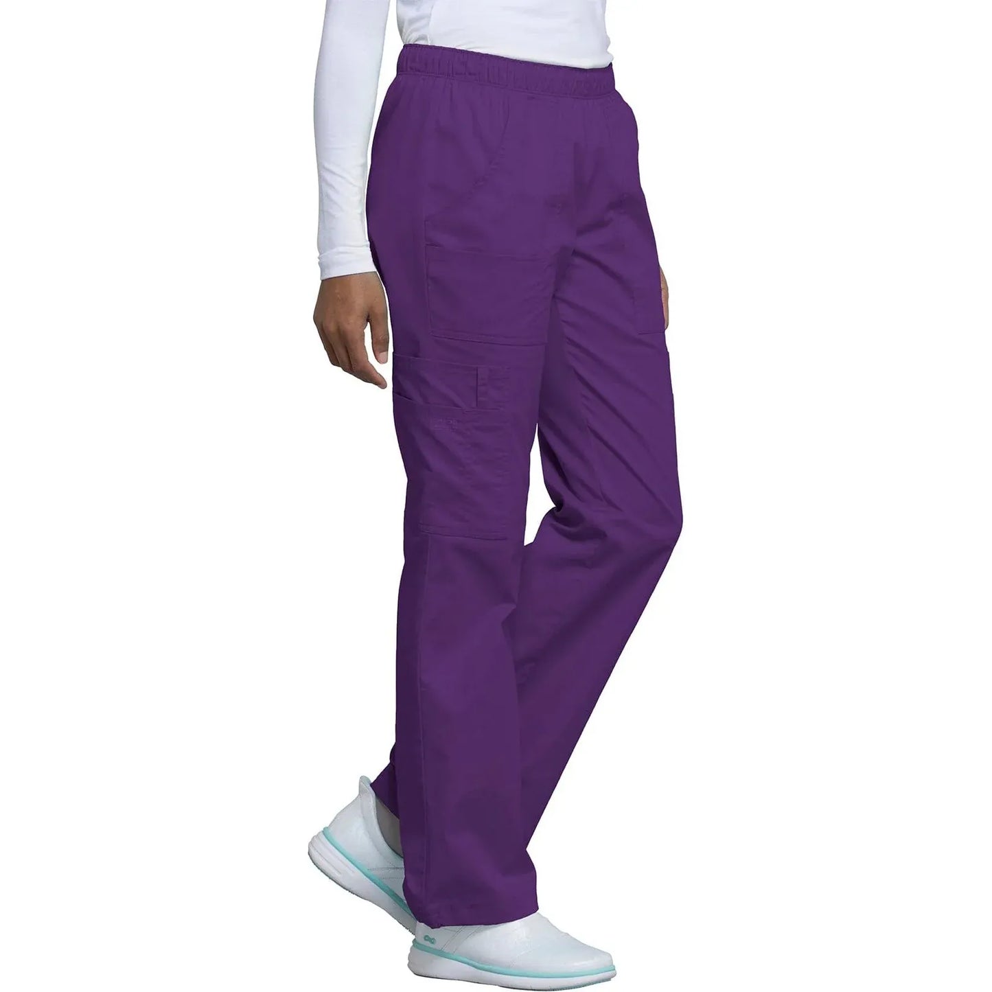 Cherokee Scrubs Pants XXS Cherokee Core Stretch 4005 Scrubs Pants Womens Eggplant