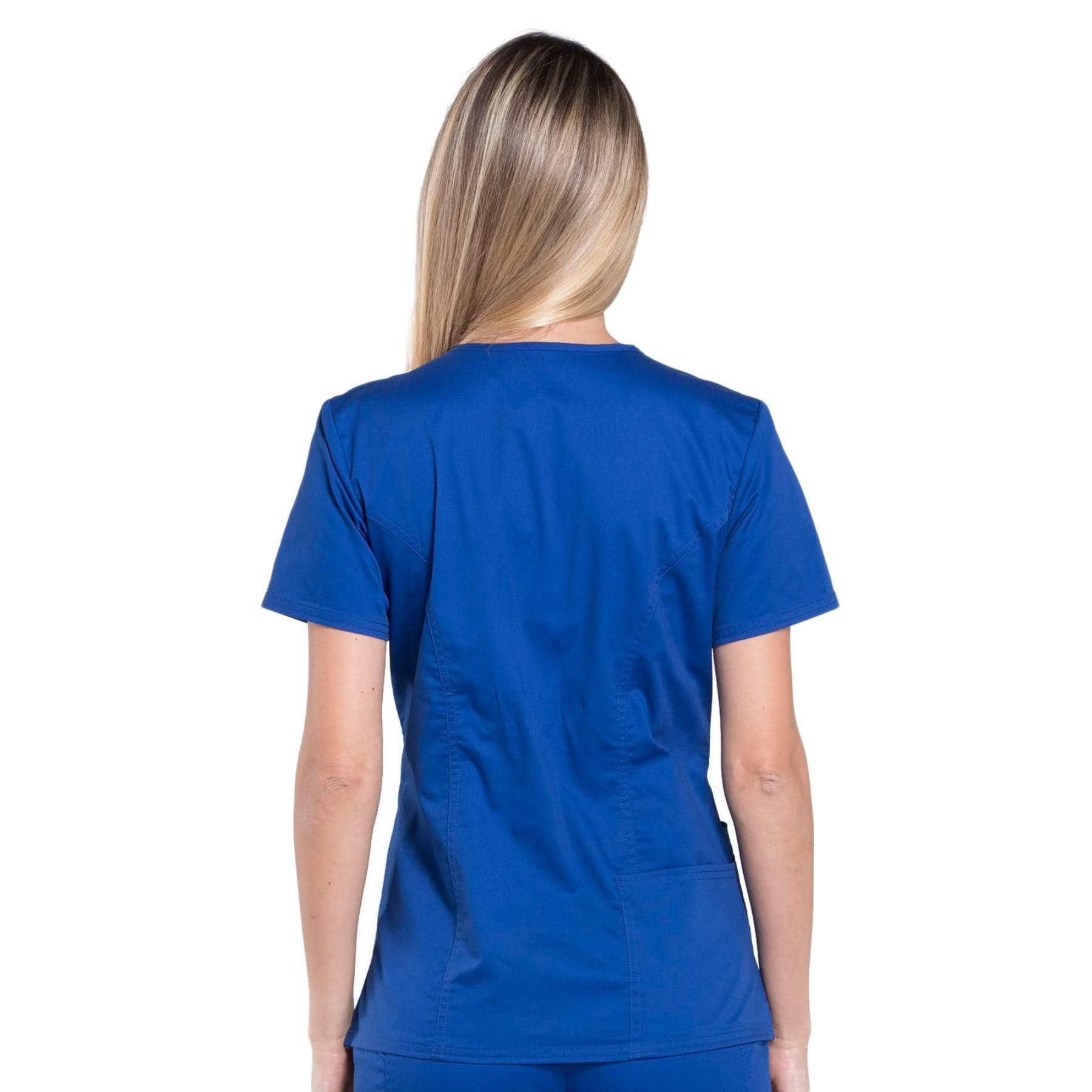 Cherokee Scrubs Top Cherokee Core Stretch 4710 Scrubs Top Women's V-Neck Galaxy Blue