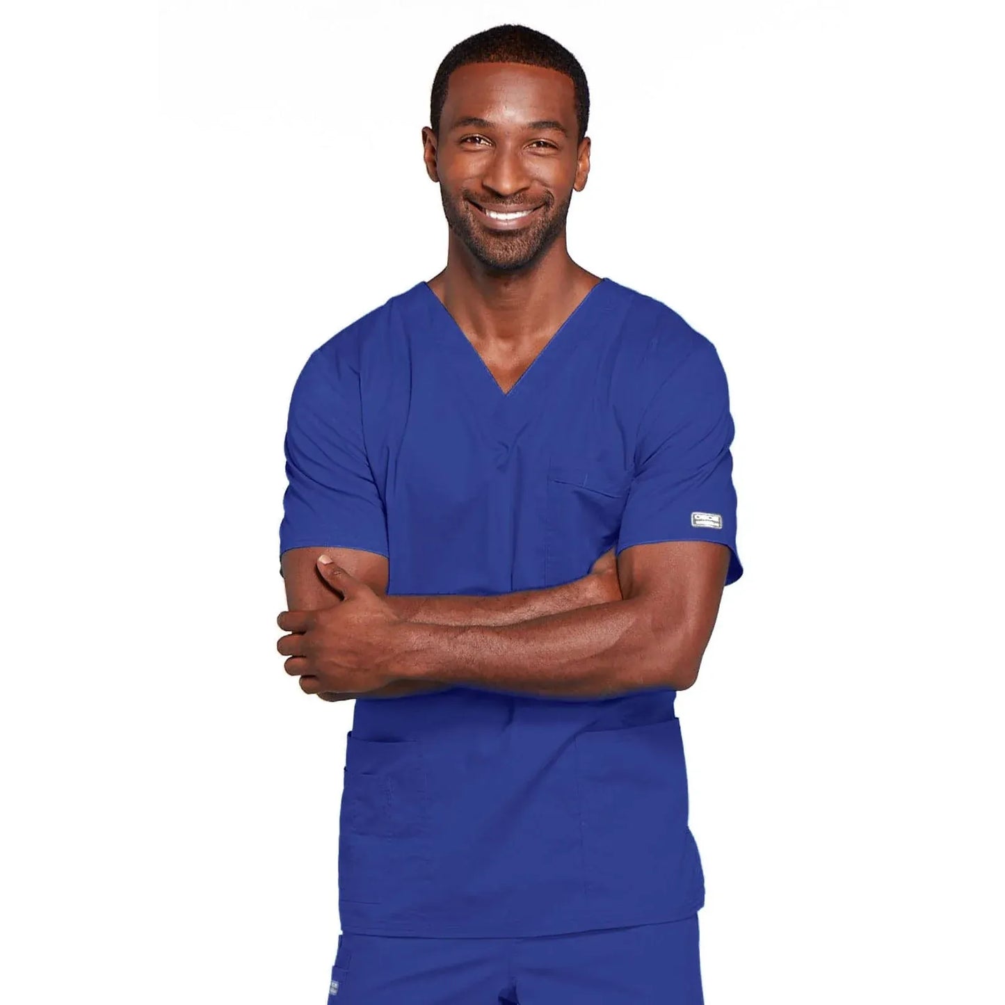 Cherokee Scrubs Top M Cherokee Core Stretch 4725 Scrubs Top Unisex V-Neck Galaxy Blue