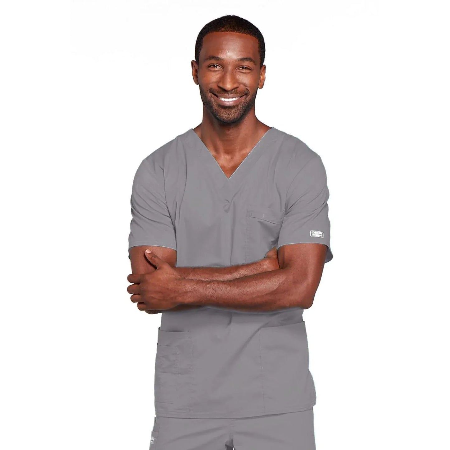 Cherokee Scrubs Top 5XL Cherokee Core Stretch 4725 Scrubs Top Unisex V-Neck Grey