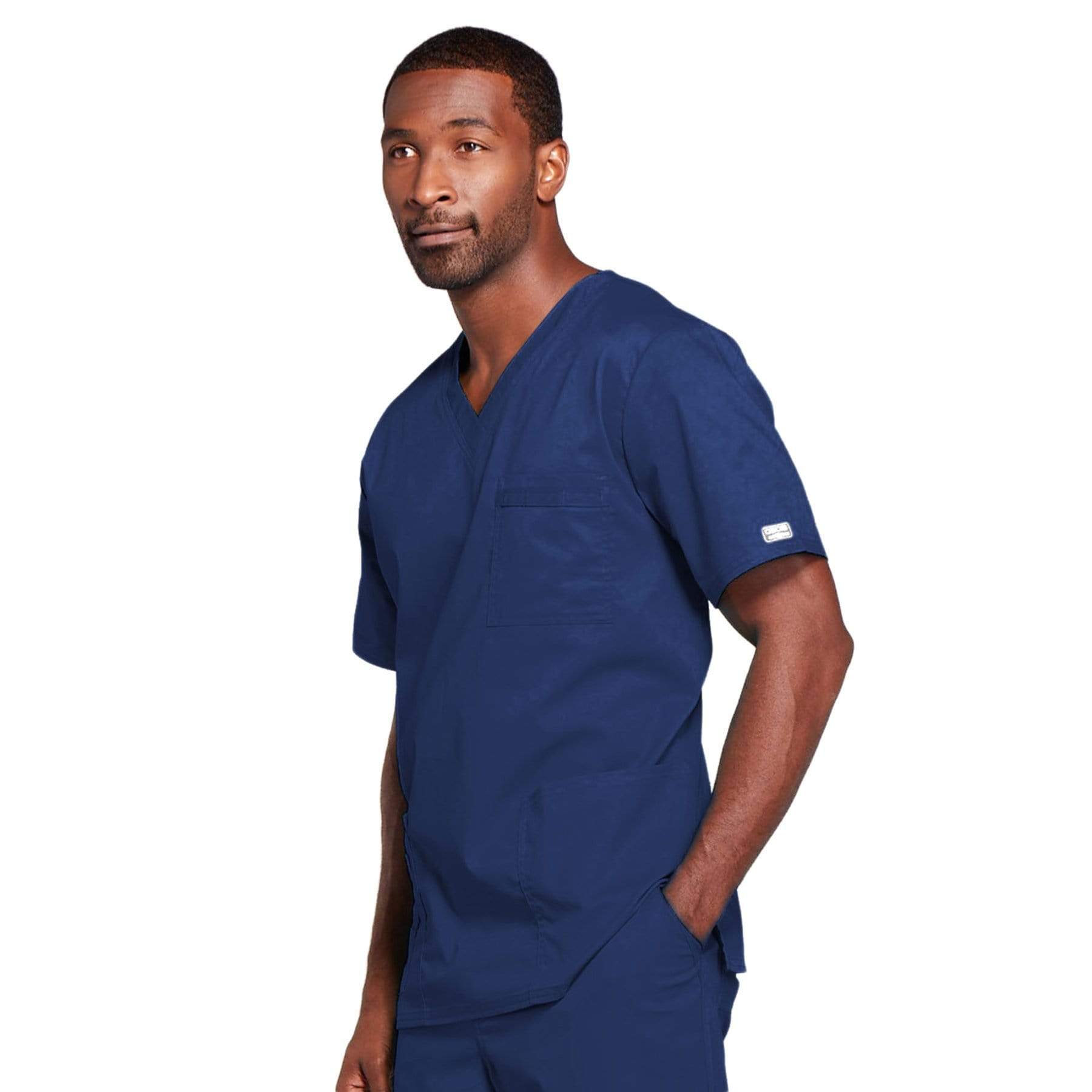 Cherokee Scrubs Top Cherokee Core Stretch 4725 Scrubs Top Unisex V-Neck Navy