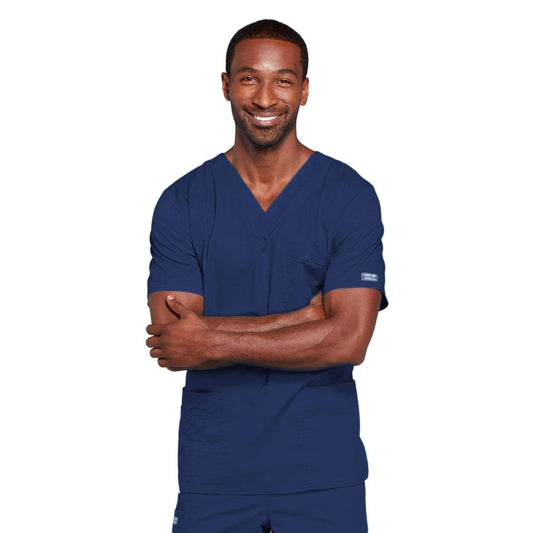 Cherokee Core Stretch 4725 Scrubs Top Unisex V-Neck Navy