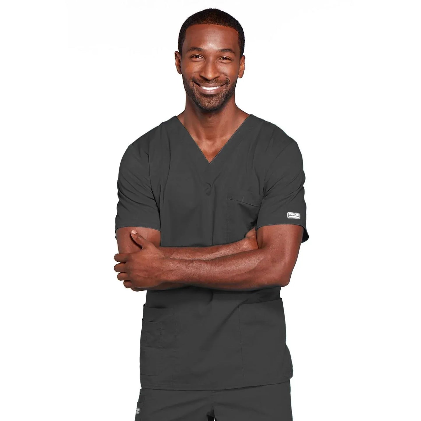 Cherokee Scrubs Top 3XL Cherokee Core Stretch 4725 Scrubs Top Unisex V-Neck Pewter