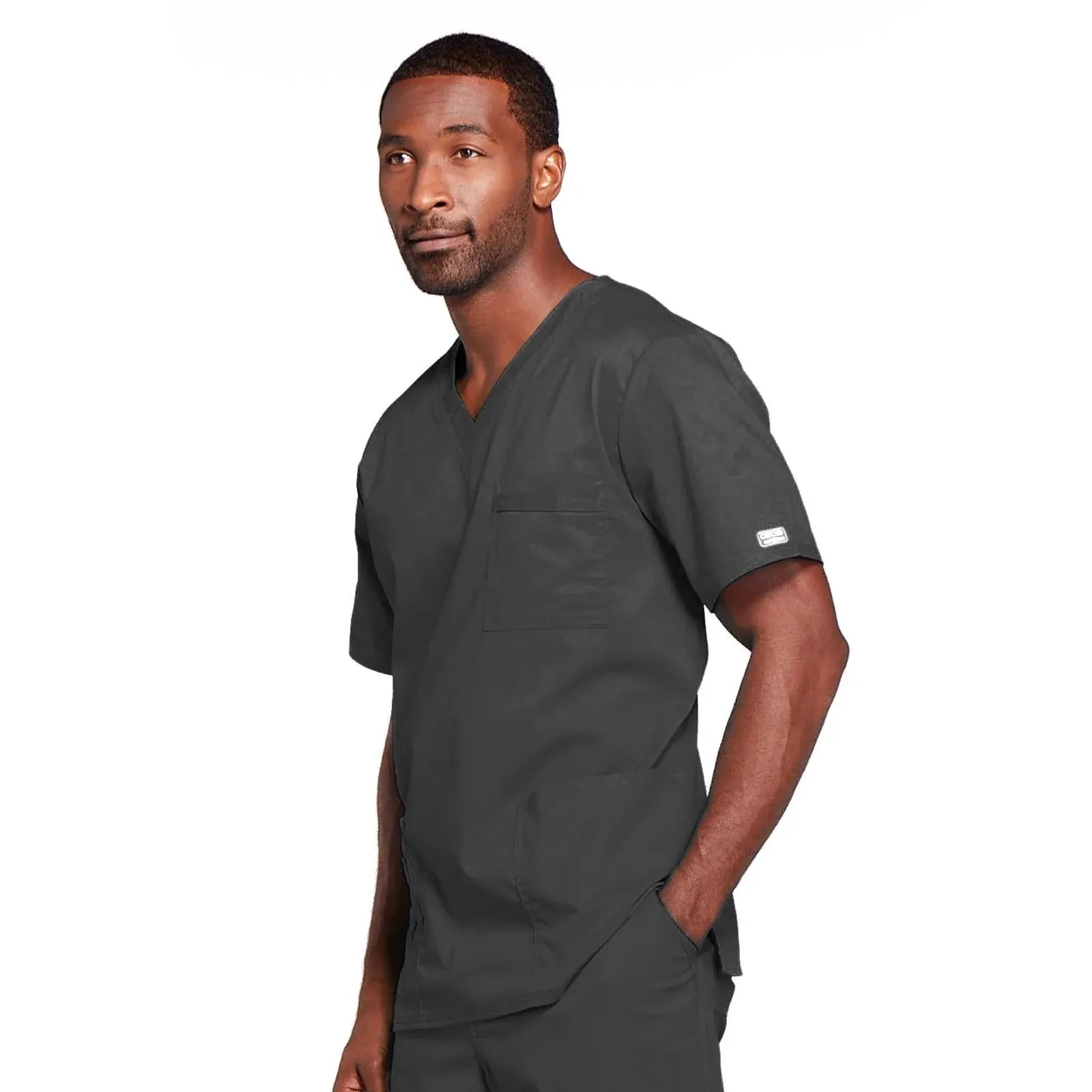 Cherokee Scrubs Top 3XL Cherokee Core Stretch 4725 Scrubs Top Unisex V-Neck Pewter