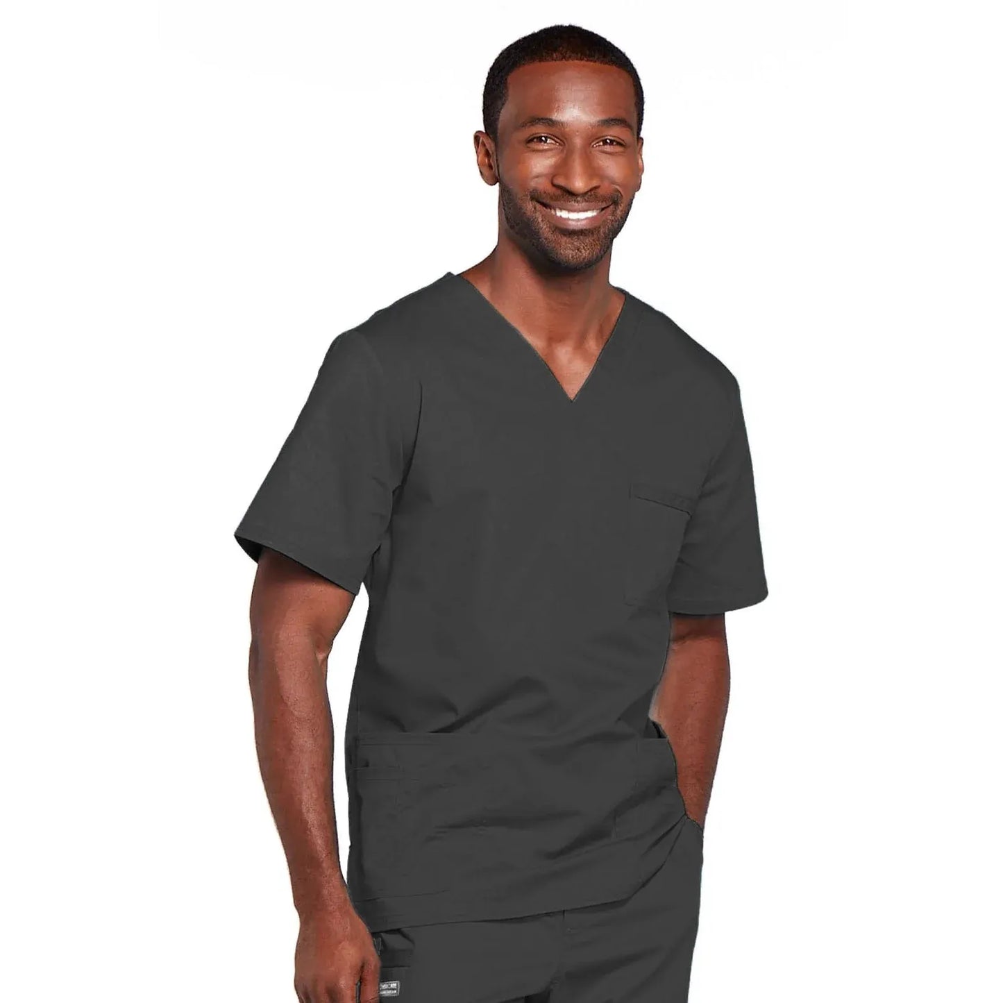 Cherokee Scrubs Top 3XL Cherokee Core Stretch 4725 Scrubs Top Unisex V-Neck Pewter