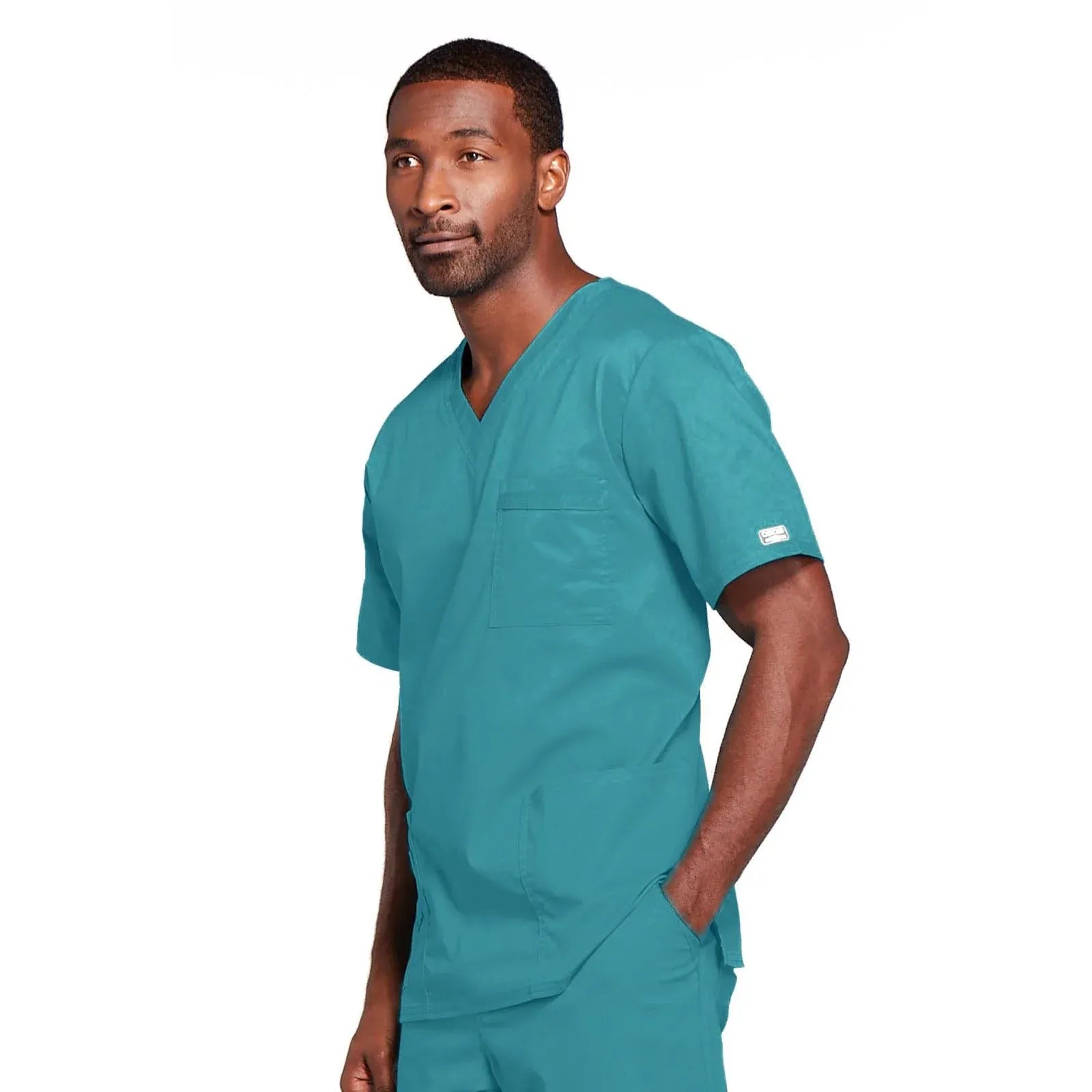 Cherokee Scrubs Top Cherokee Core Stretch 4725 Scrubs Top Unisex V-Neck Teal Blue