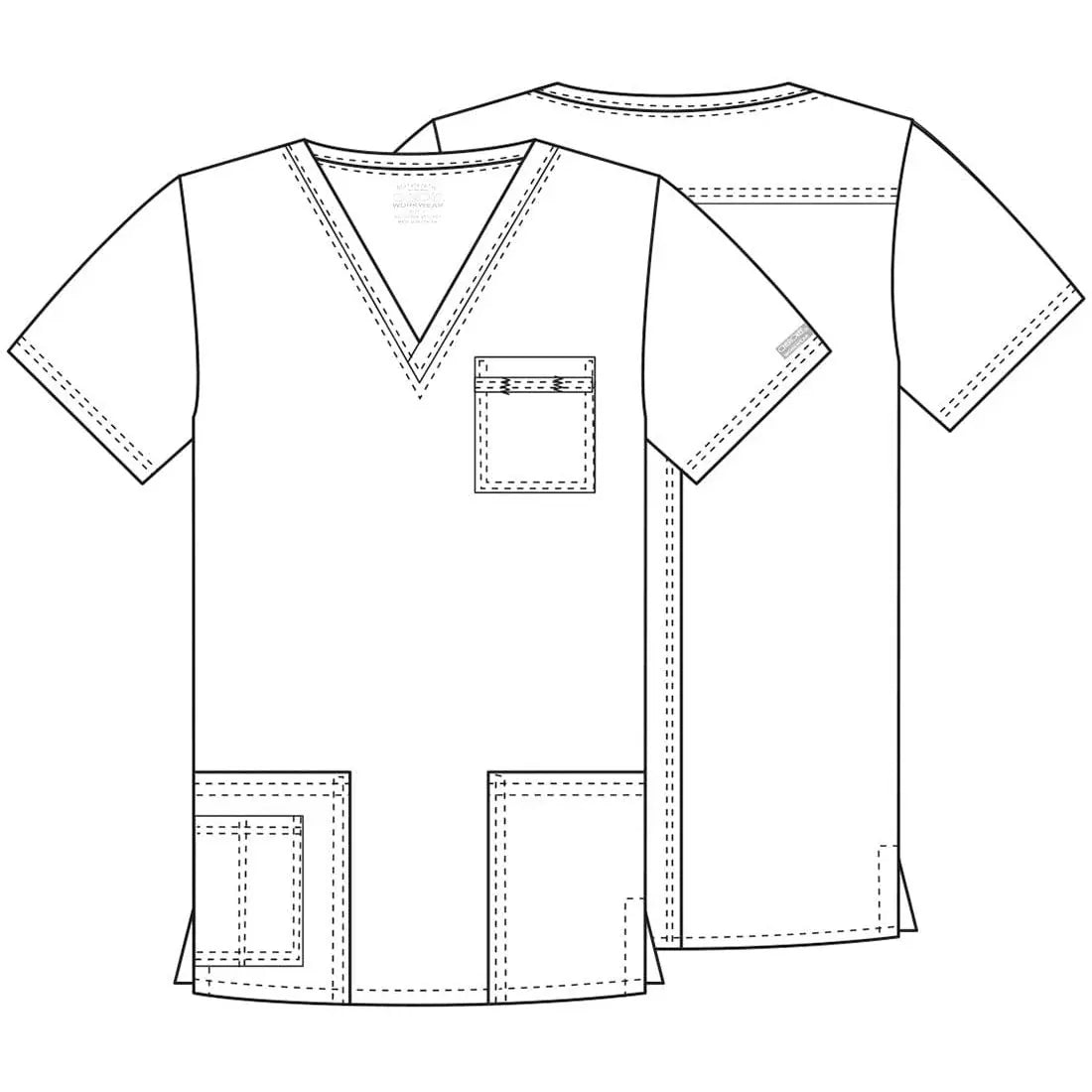 Cherokee Scrubs Top Cherokee Core Stretch 4725 Scrubs Top Unisex V-Neck Grey