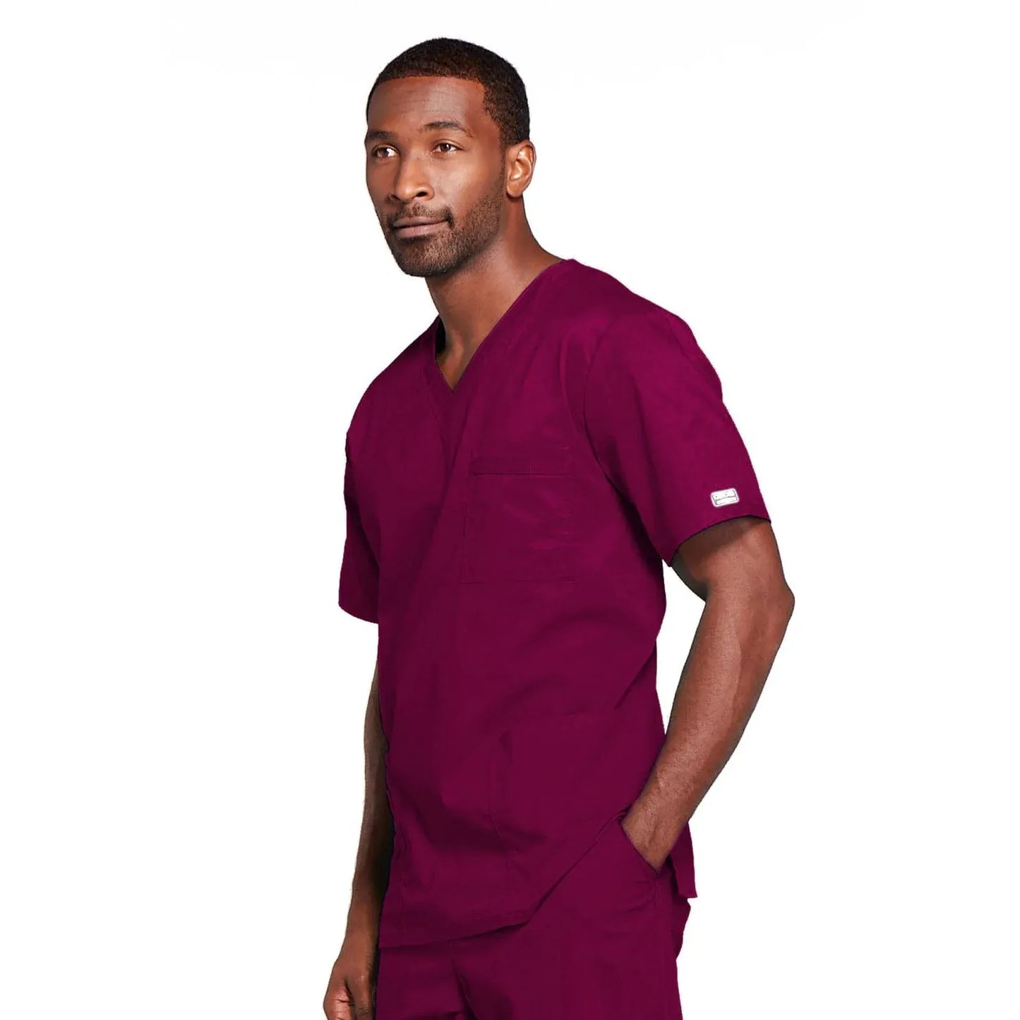 Cherokee Scrubs Top 5XL Cherokee Core Stretch 4725 Scrubs Top Unisex V-Neck Wine