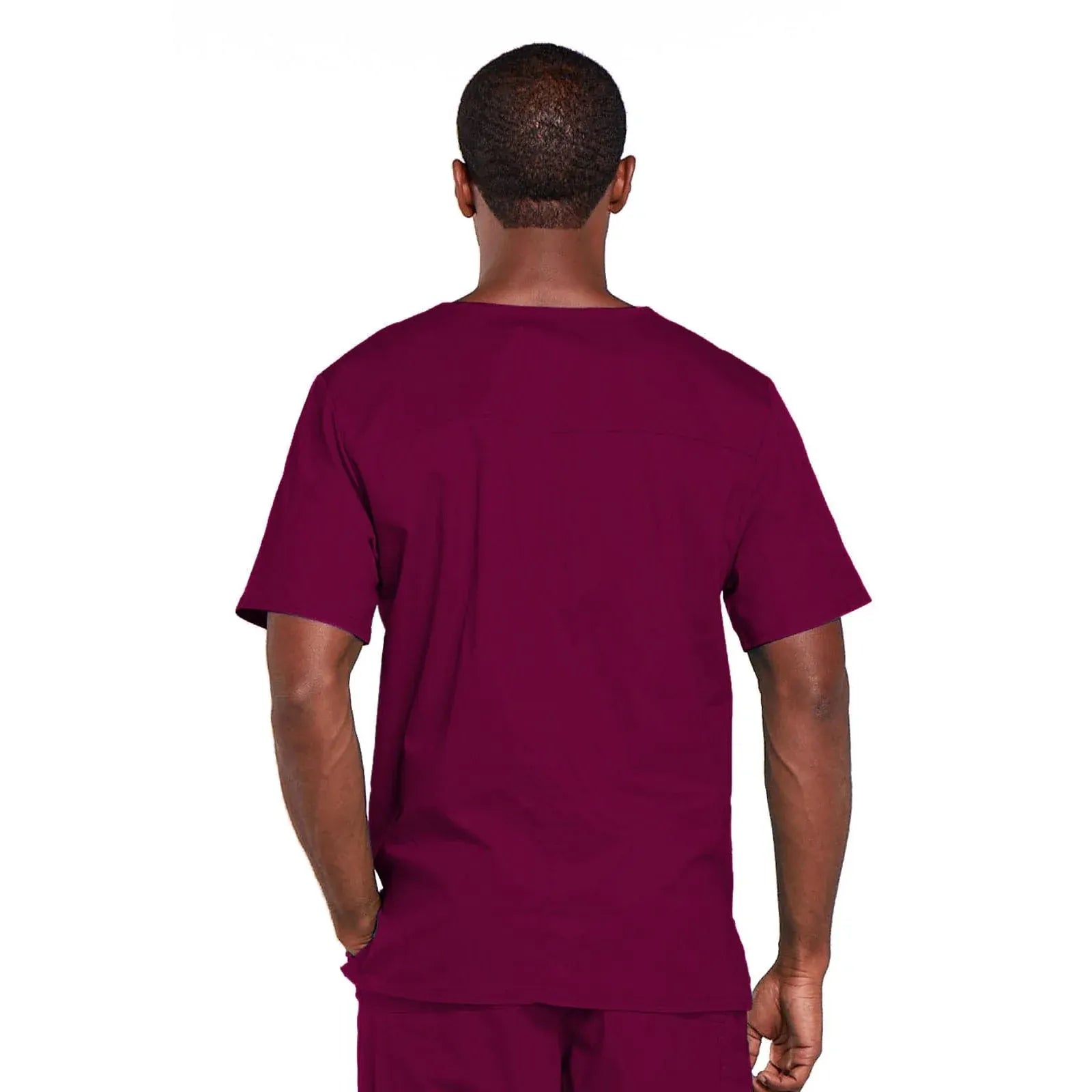 Cherokee Scrubs Top 5XL Cherokee Core Stretch 4725 Scrubs Top Unisex V-Neck Wine