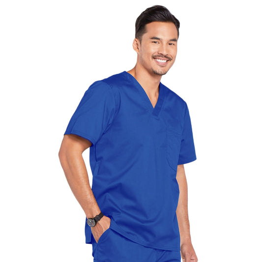 Cherokee Scrubs Top XS Cherokee Core Stretch 4743 Scrubs Top Mens V-Neck Royal