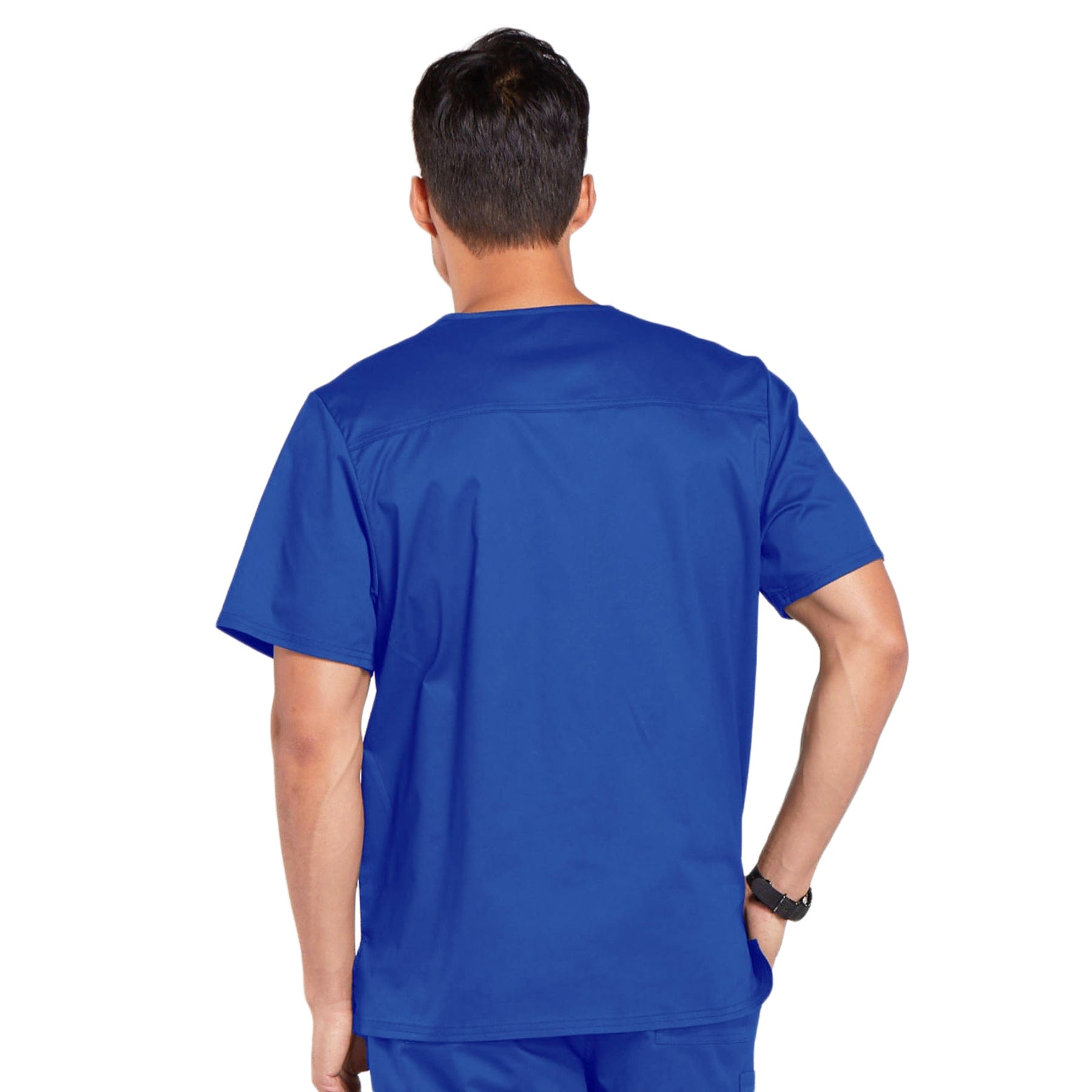 Cherokee Scrubs Top Cherokee Core Stretch 4743 Scrubs Top Mens V-Neck Royal