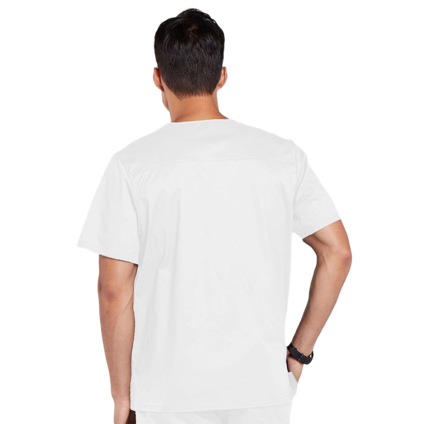 Cherokee Scrubs Top Cherokee Core Stretch 4743 Scrubs Top Mens V-Neck White