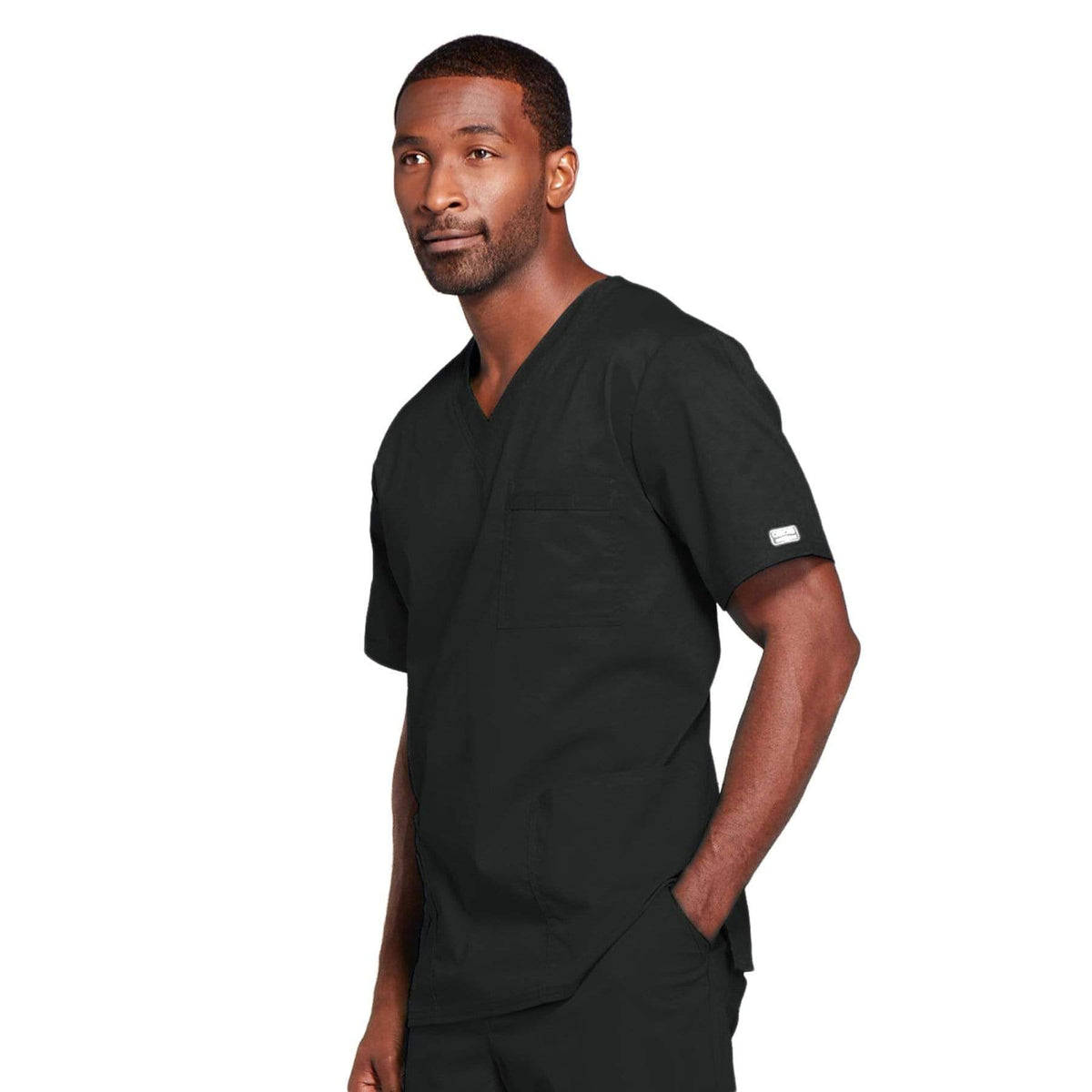 Cherokee Scrubs Top Cherokee Core Stretch 4725 Scrubs Top Unisex V-Neck Black