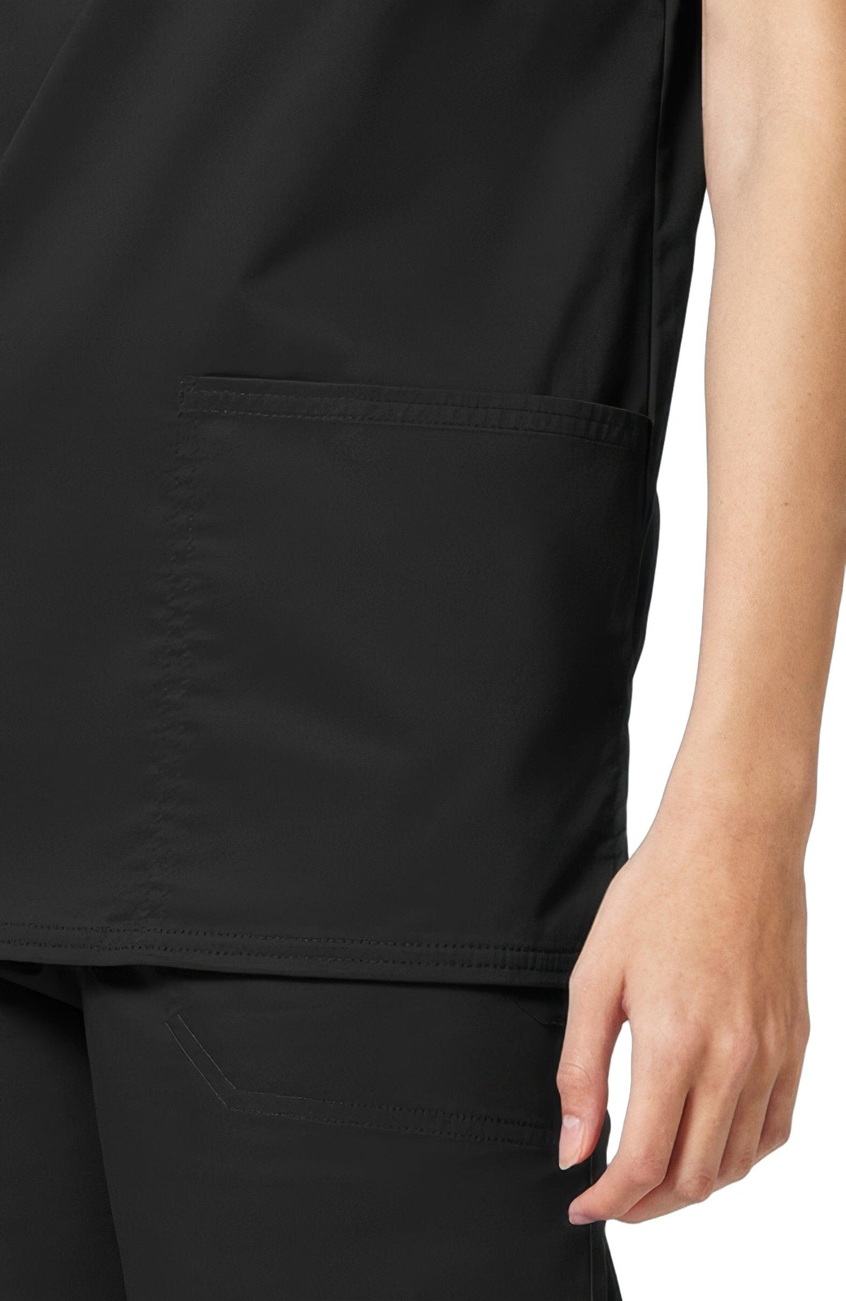 Cherokee Core Stretch Scrubs Top Unisex V-Neck Black