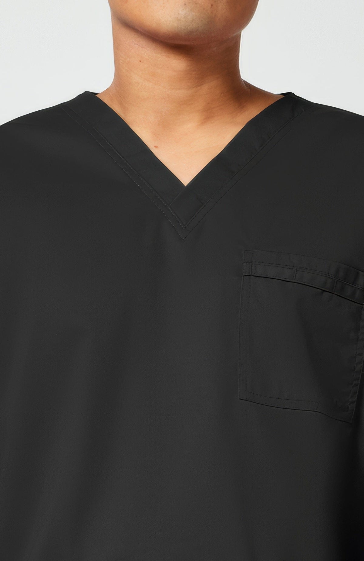 Cherokee Core Stretch Scrubs Top Unisex V-Neck Black