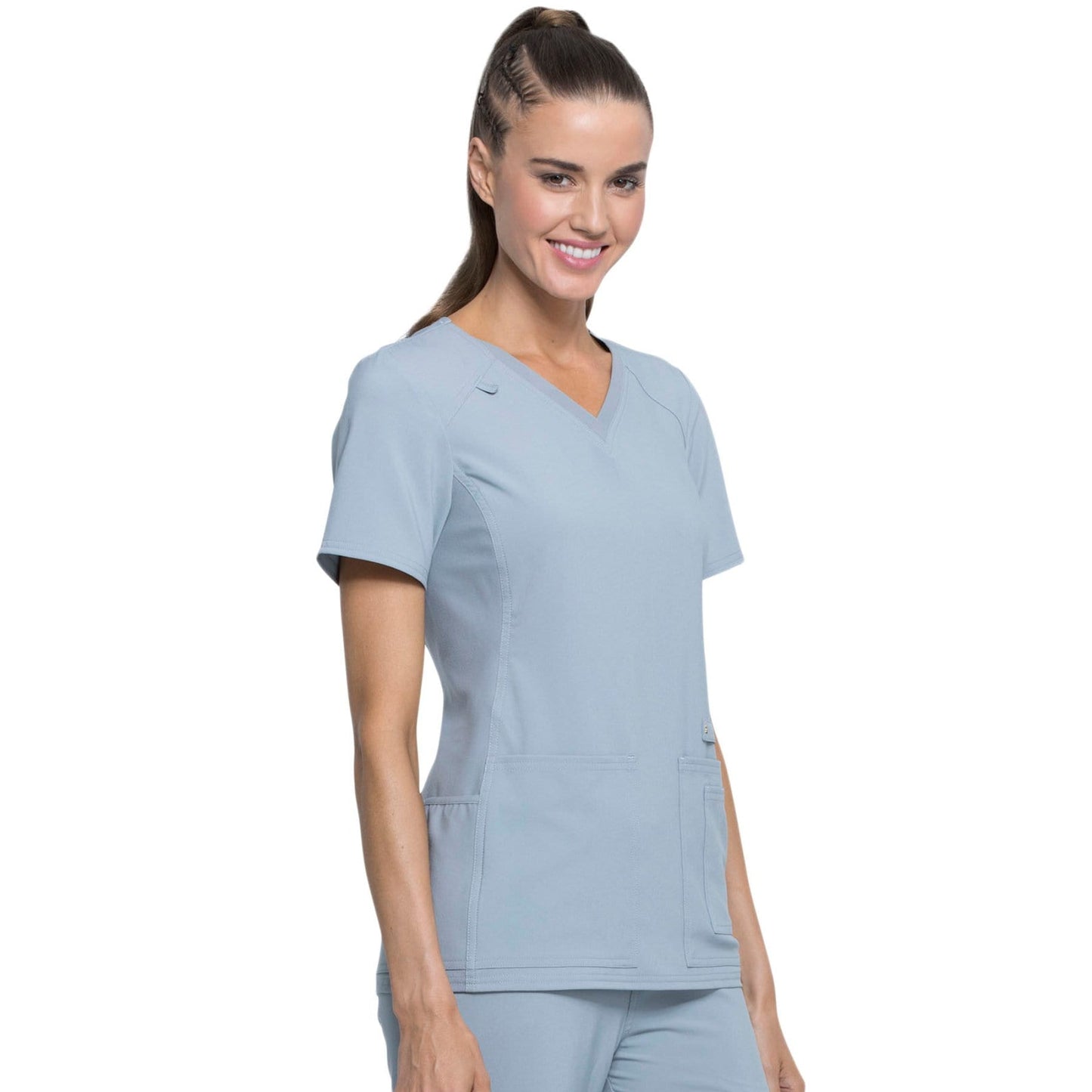 Cherokee Scrubs Top Cherokee iflex CK605 Scrubs Top Women Grey