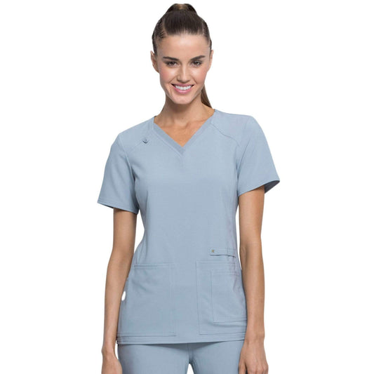Cherokee iflex CK605 Scrubs Top Women Grey