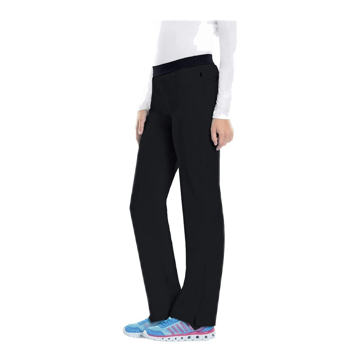 Cherokee Infinity 1124A Scrubs Pants Women's Low Rise Slim Pull-On Black