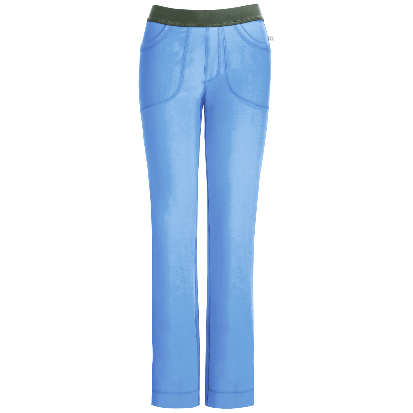 Cherokee Infinity 1124A Scrubs Pants Women's Low Rise Slim Pull-On Ceil Blue