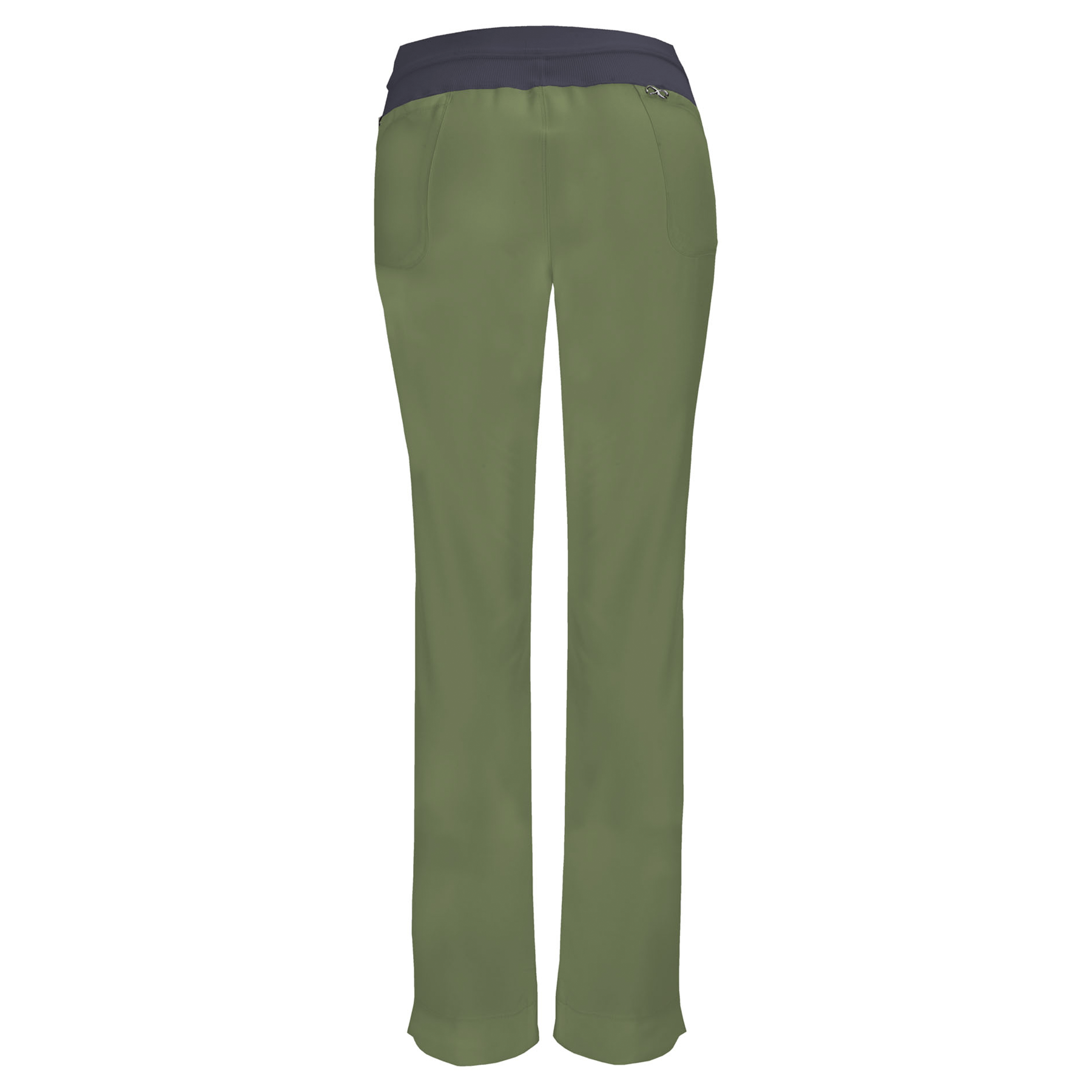 Cherokee Scrubs Pants Cherokee Infinity 1124A Scrubs Pants Women's Low Rise Slim Pull-On Olive