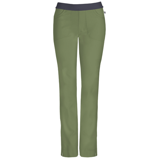 Cherokee Infinity 1124A Scrubs Pants Women's Low Rise Slim Pull-On Olive