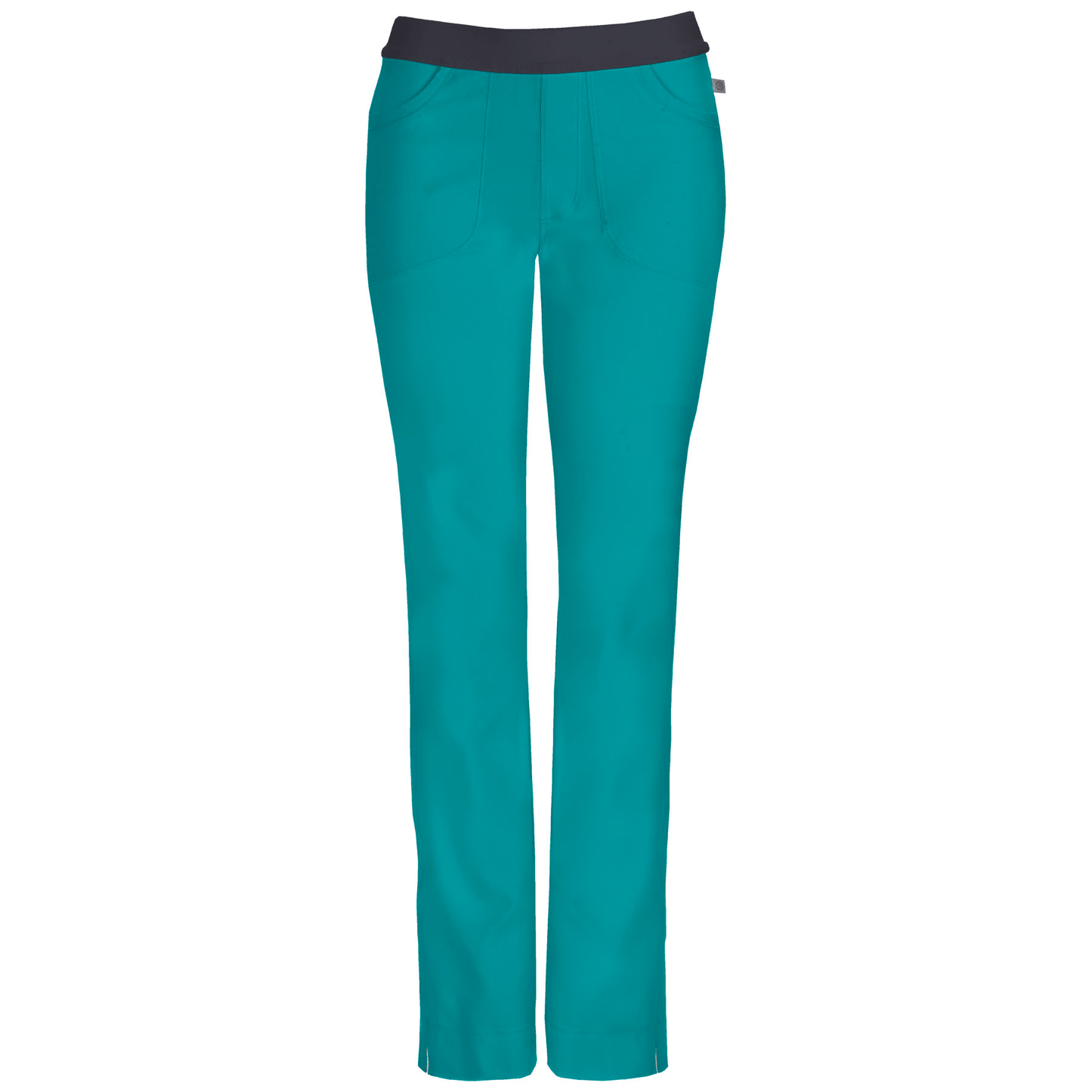 Cherokee Infinity 1124A Scrubs Pants Women's Low Rise Slim Pull-On Teal Blue