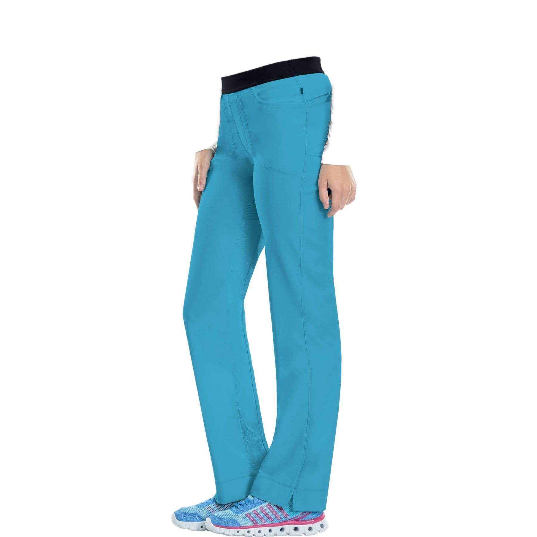 Cherokee Scrubs Pants 2XL / Regular Length Cherokee Infinity 1124A Scrubs Pants Women's Low Rise Slim Pull-On Turquoise