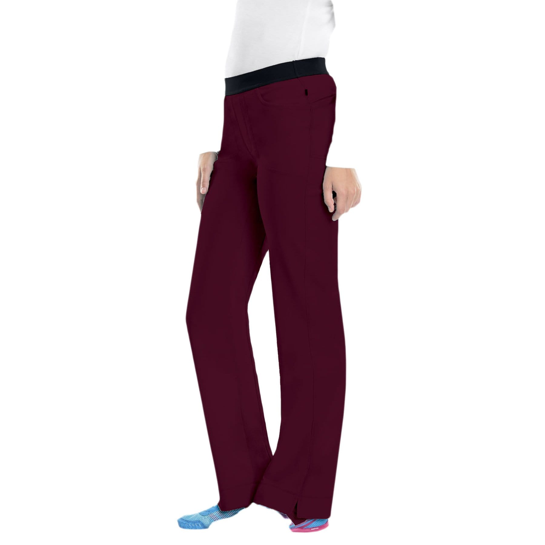 Cherokee Scrubs Pants Cherokee Infinity 1124A Scrubs Pants Women's Low Rise Slim Pull-On Wine